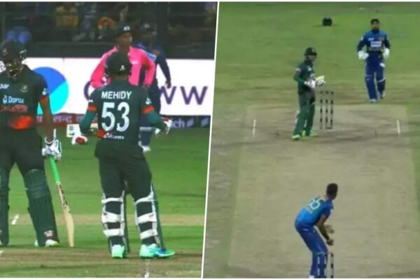 बांग्लादेशी खिलाड़ियों के बीच हुई गफलत, एक ही छोर पर पहुंच गए दोनों बल्लेबाज